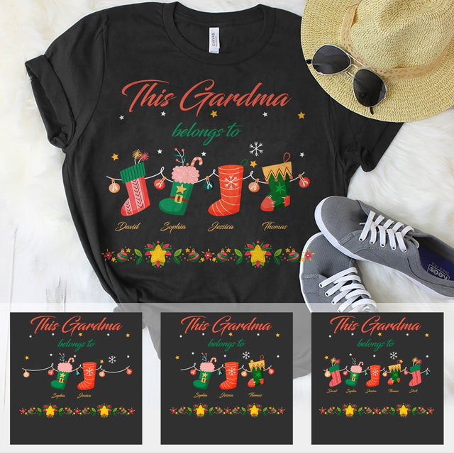Grandma Belong Christmas Sock Personalized Shirt