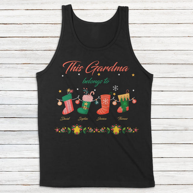 Grandma Belong Christmas Sock Personalized Shirt