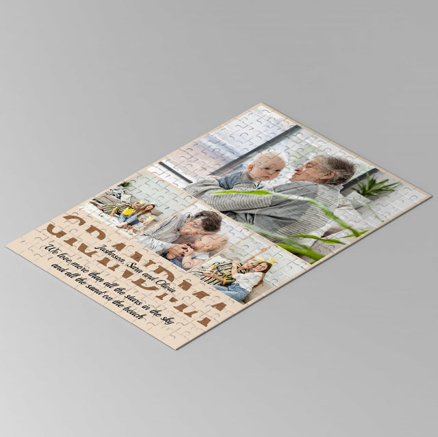 Grandma, Custom Photo, Personalized Text Jigsaw Puzzles