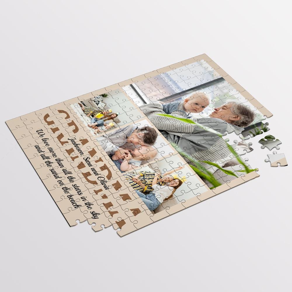 Grandma, Custom Photo, Personalized Text Jigsaw Puzzles