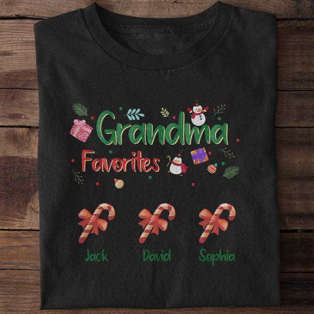 Grandma Favorites Candy Personalized Shirt