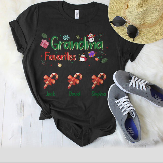 Grandma Favorites Candy Personalized Shirt