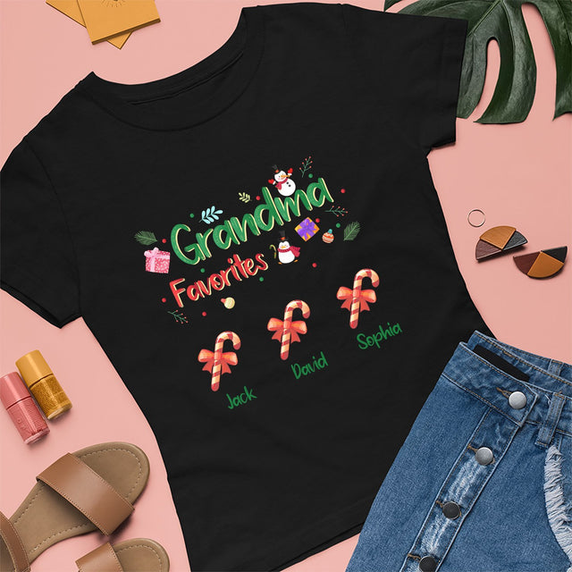 Grandma Favorites Candy Personalized Shirt