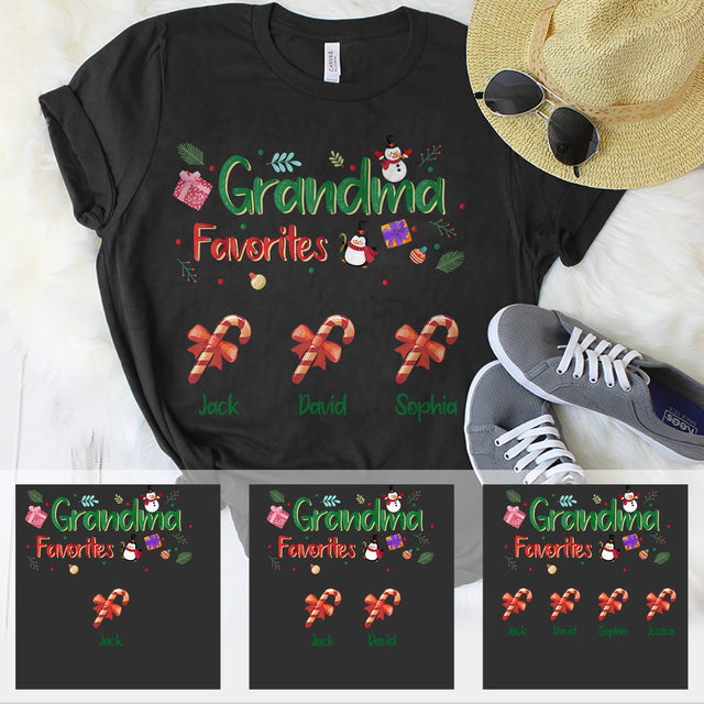 Grandma Favorites Candy Personalized Shirt