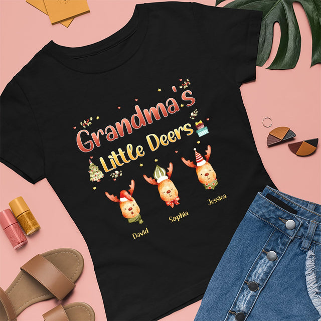 Grandma's Little Deers Personalized Shirt