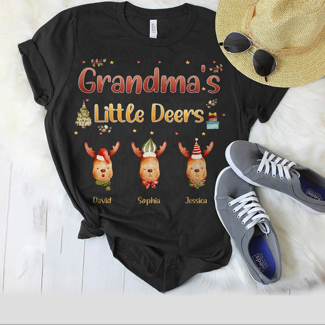Grandma's Little Deers Personalized Shirt
