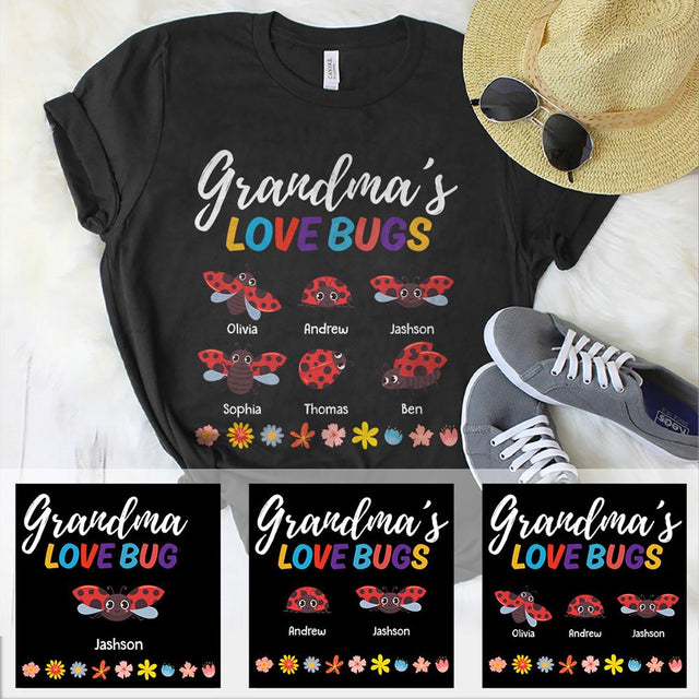 Grandma's Love Bugs Personalized Shirt