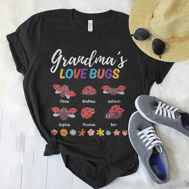 Grandma's Love Bugs Personalized Shirt
