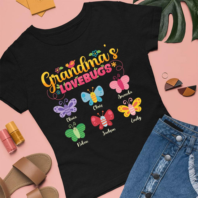 Grandma's Love Bugs Personalized Shirt