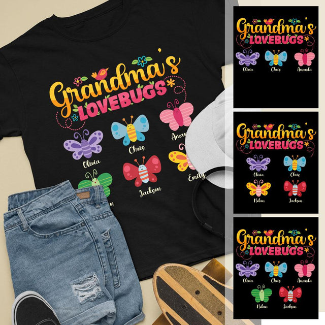 Grandma's Love Bugs Personalized Shirt