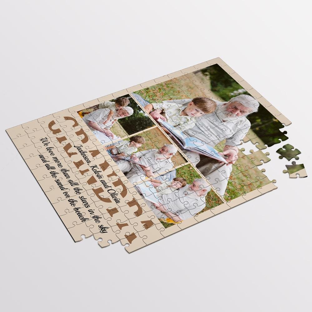 Grandpa, Custom Photo, Personalized Text Jigsaw Puzzles