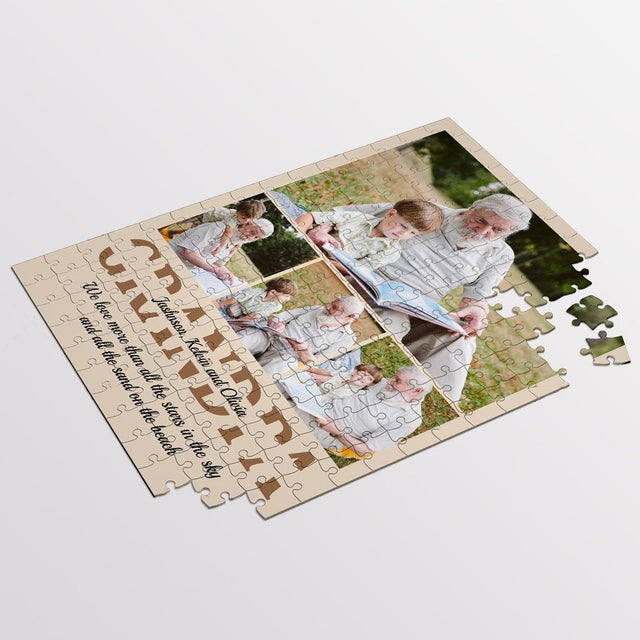 Grandpa, Custom Photo, Personalized Text Jigsaw Puzzles