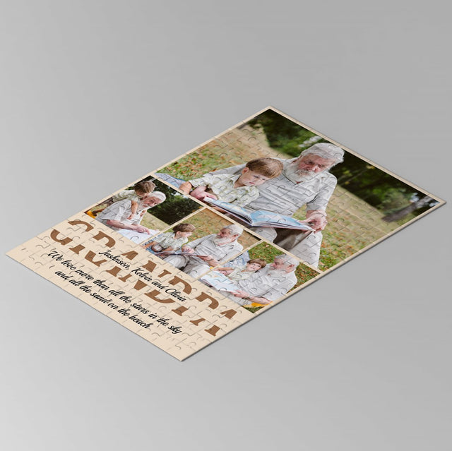 Grandpa, Custom Photo, Personalized Text Jigsaw Puzzles