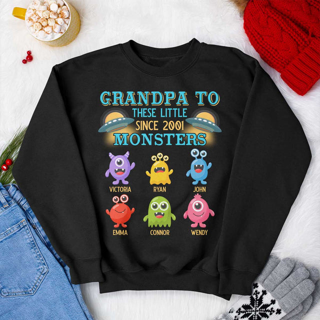 Grandpa To Little Monsters Personalized Shirt