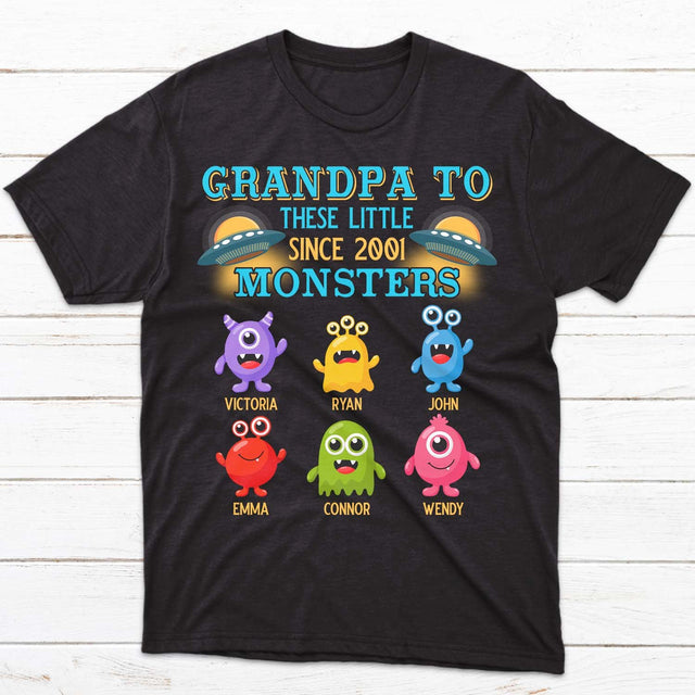 Grandpa To Little Monsters Personalized Shirt