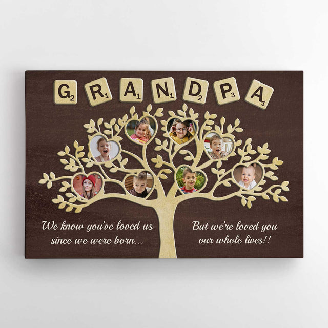 Grandpa Tree - Custom Photo, Canvas