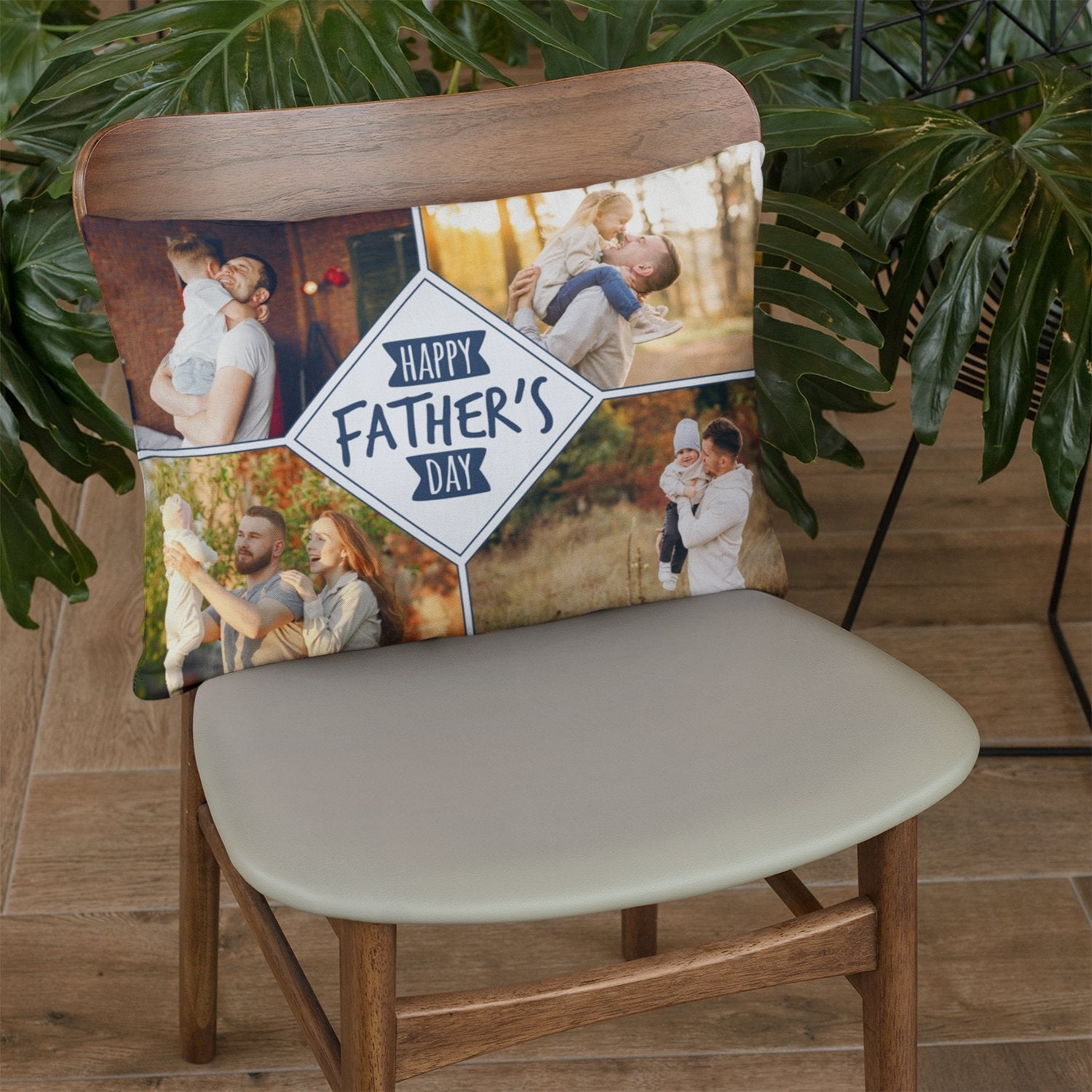 Happy Father's Day, Custom Photo, Pillow