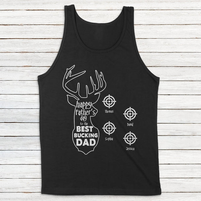 Happy Father's Day To The Best Bucking Dad Personalized Shirt