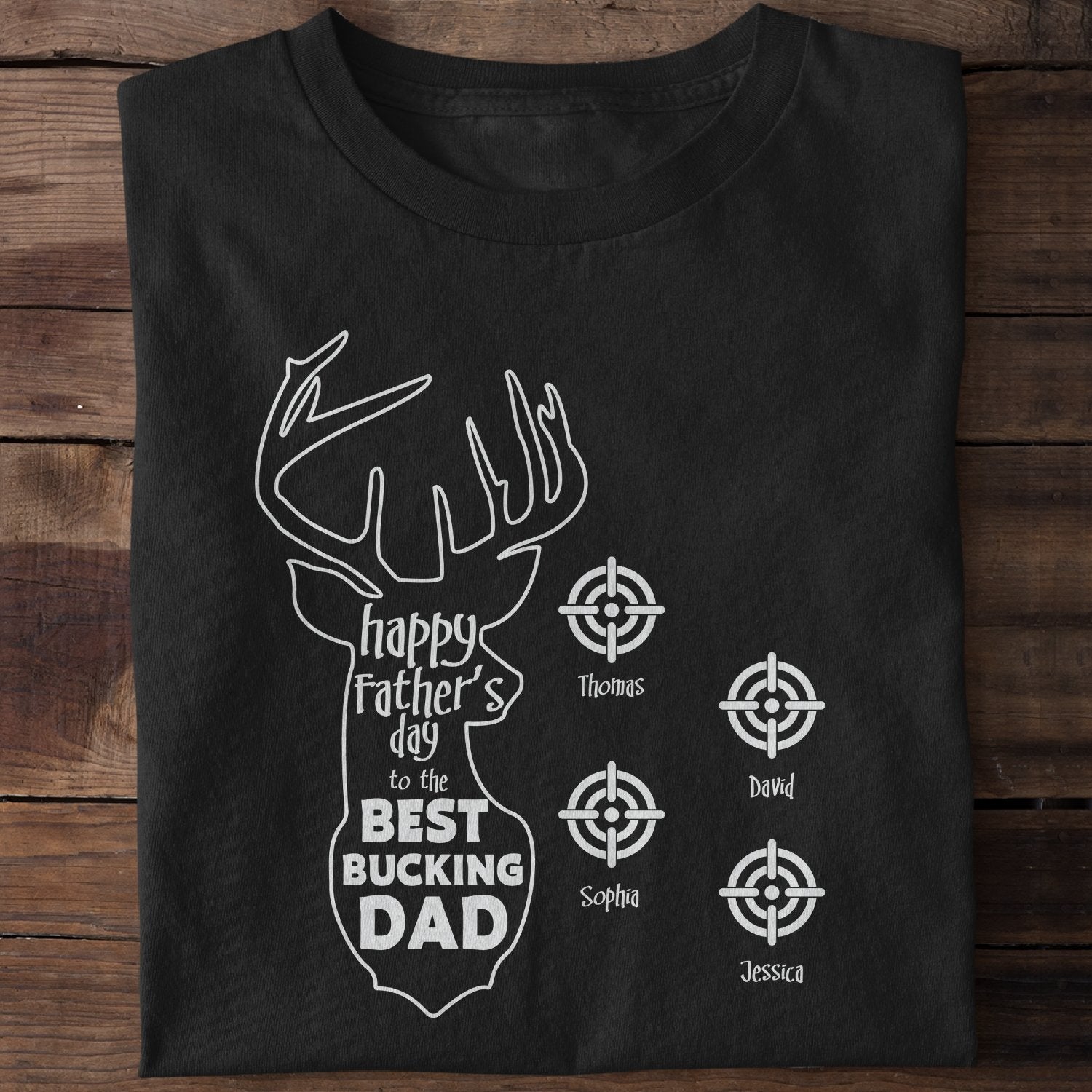 Happy Father's Day To The Best Bucking Dad Personalized Shirt