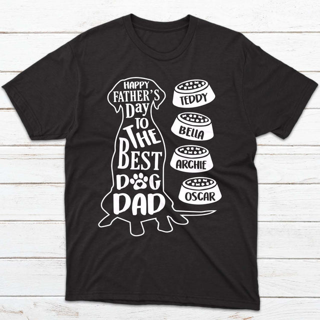 Happy Father's Day To The Best Dog Dad Personalized Shirt