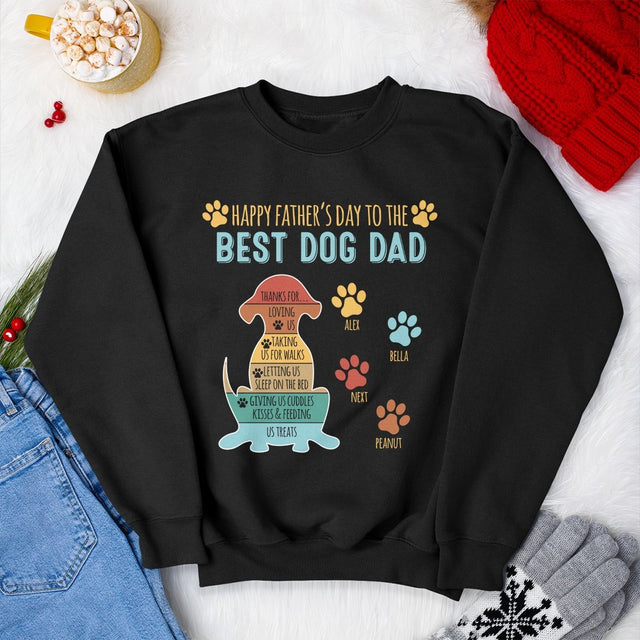 Happy Father's Day To The Best Dog Dad Personalized Shirt