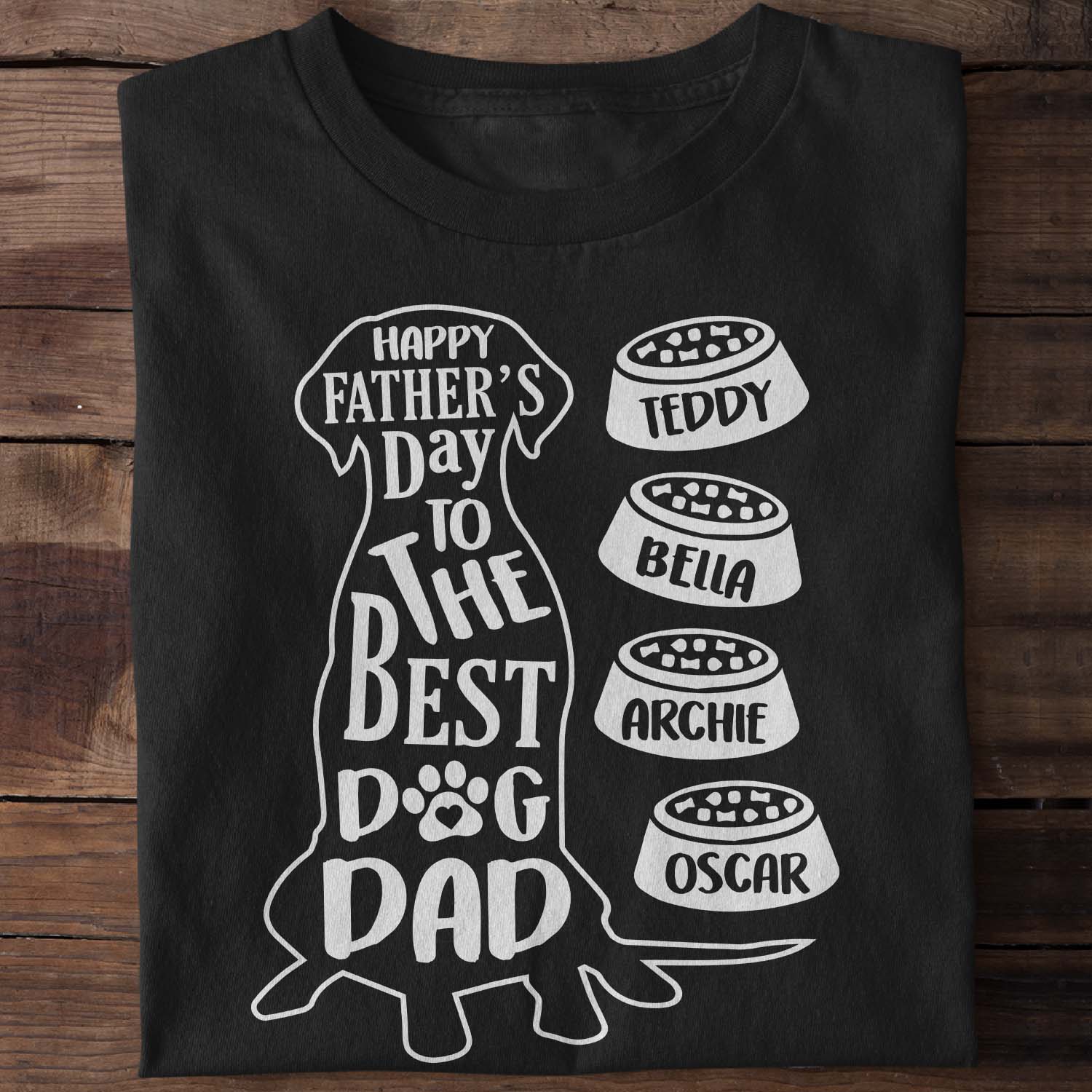 Happy Father's Day To The Best Dog Dad Personalized Shirt