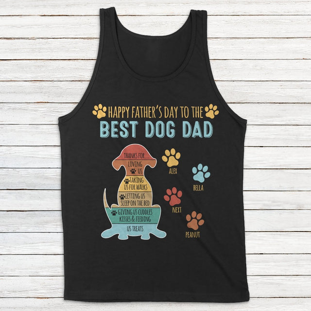 Happy Father's Day To The Best Dog Dad Personalized Shirt