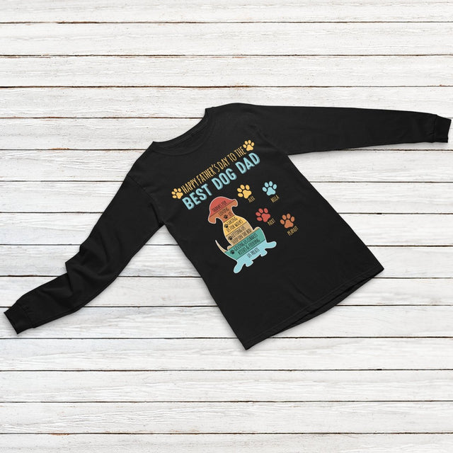 Happy Father's Day To The Best Dog Dad Personalized Shirt