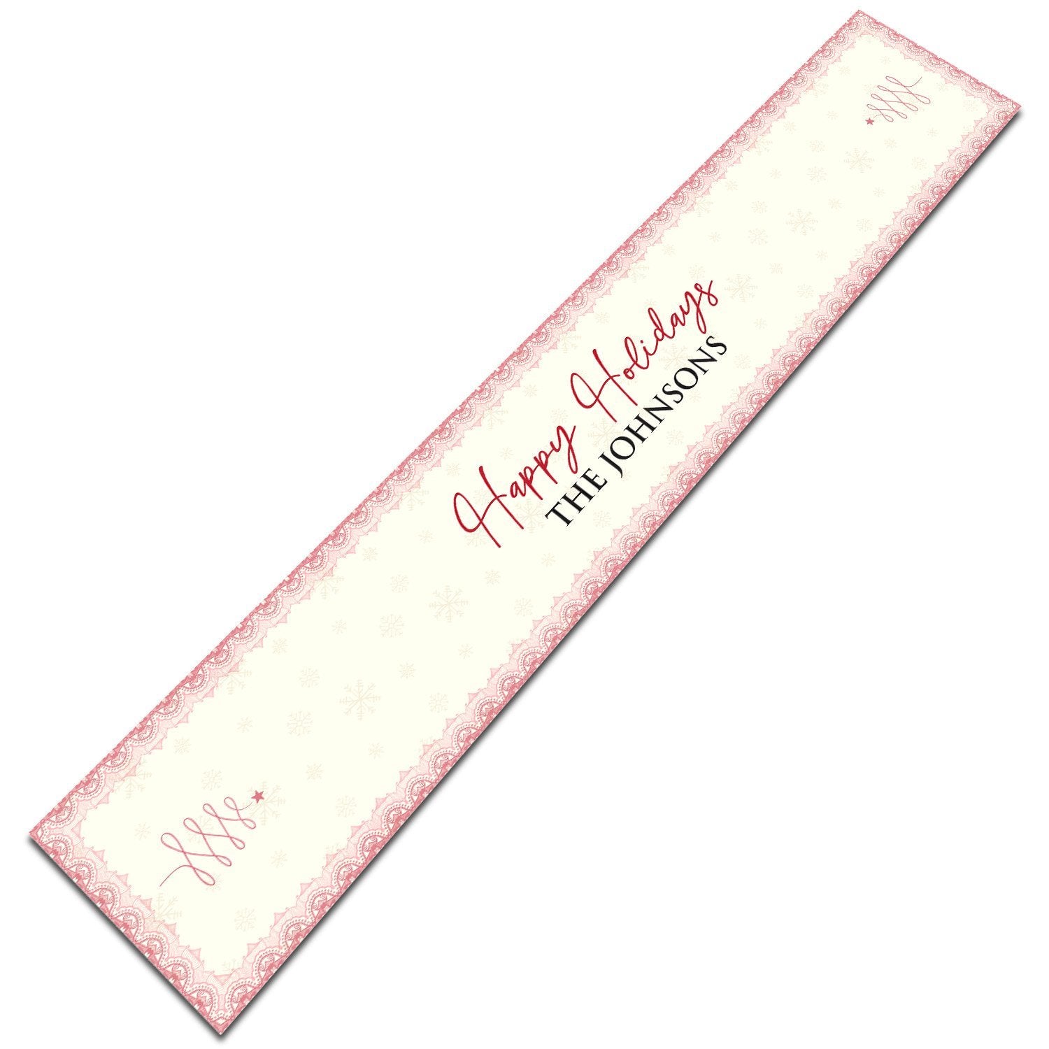Happy Holiday, Personalized Table Runner, Personalized Family Name