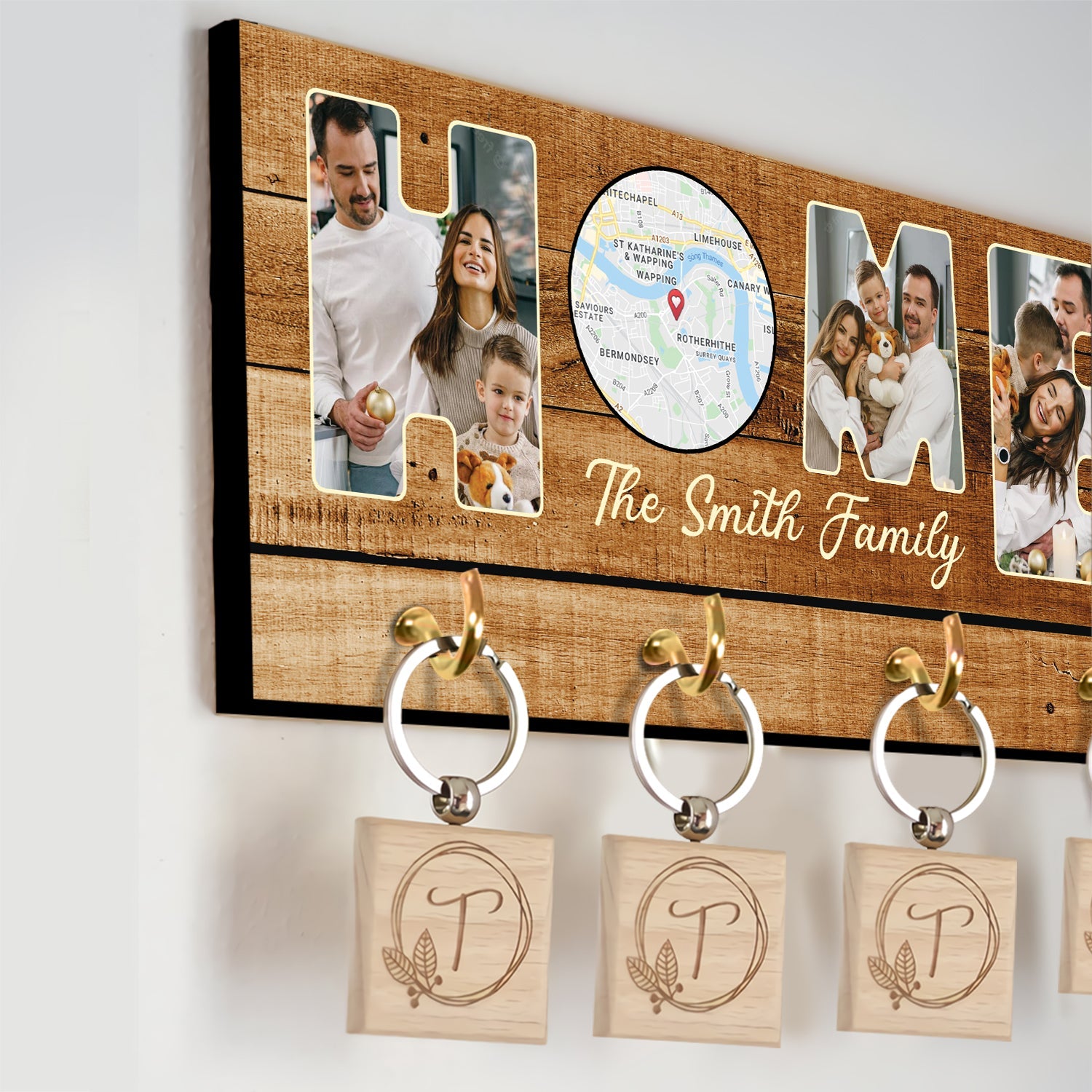 Home, Custom Photo And Name, Key Hook