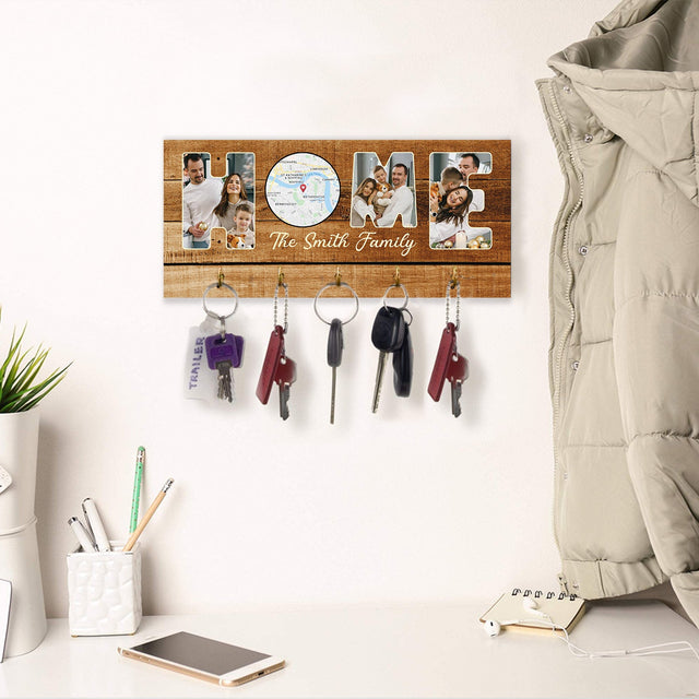 Home, Custom Photo And Name, Key Hook