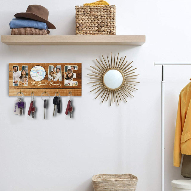 Home, Custom Photo And Name, Key Hook