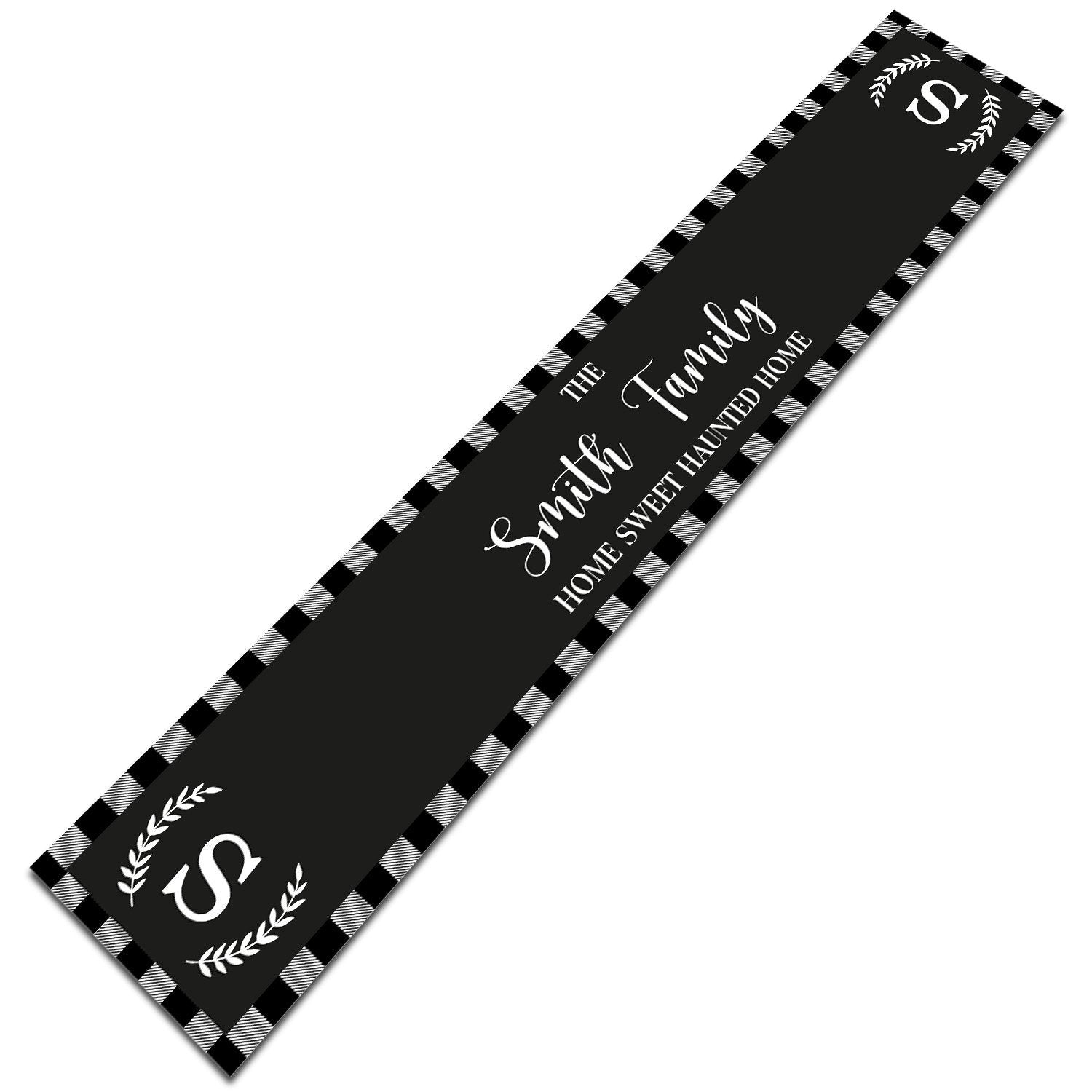 Home Sweet Haunted Home, Personalized Table Runner, Personalized Family Name