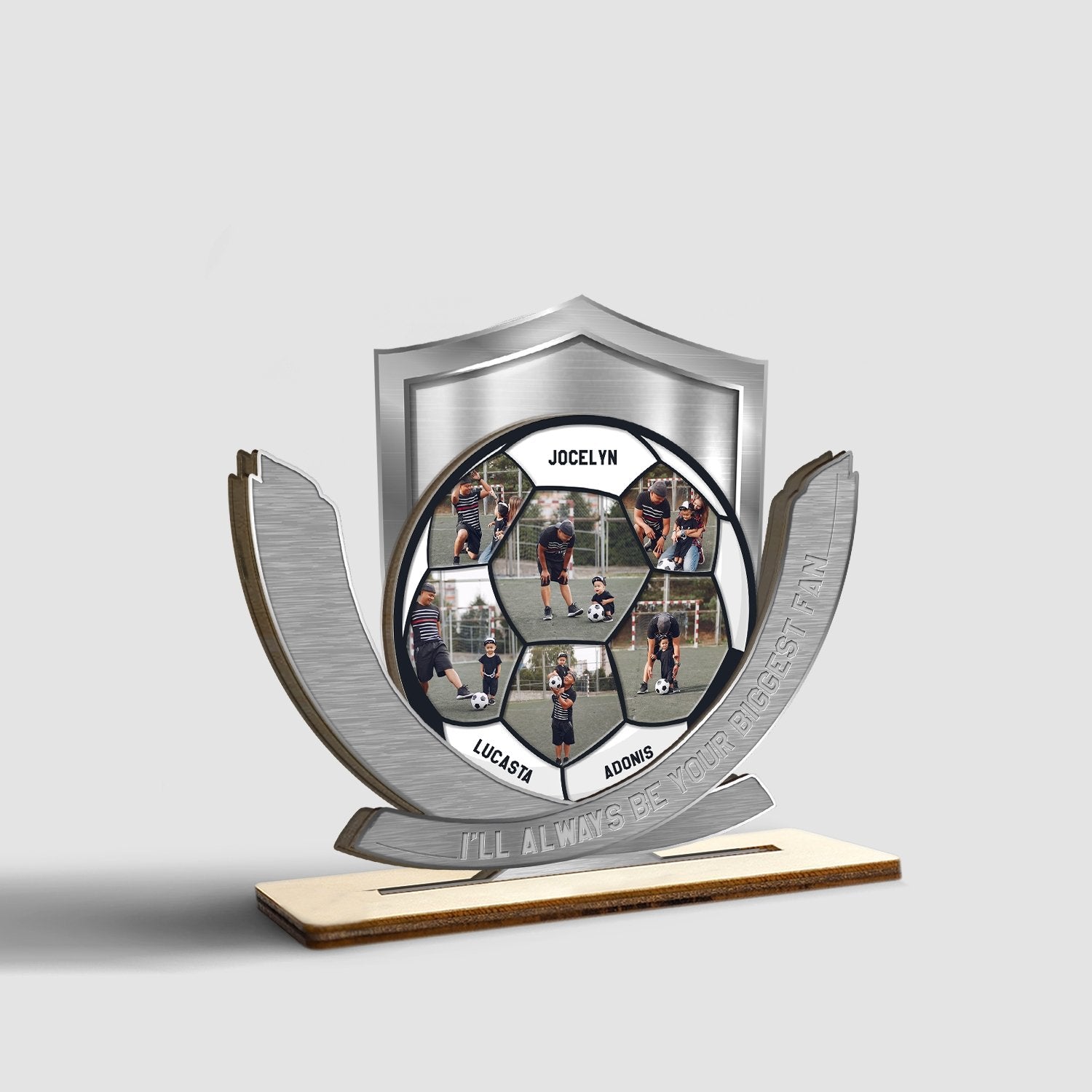 I'll Always Be Your Biggest Fan, Personalized Name, Wooden Plaque 3 Layers