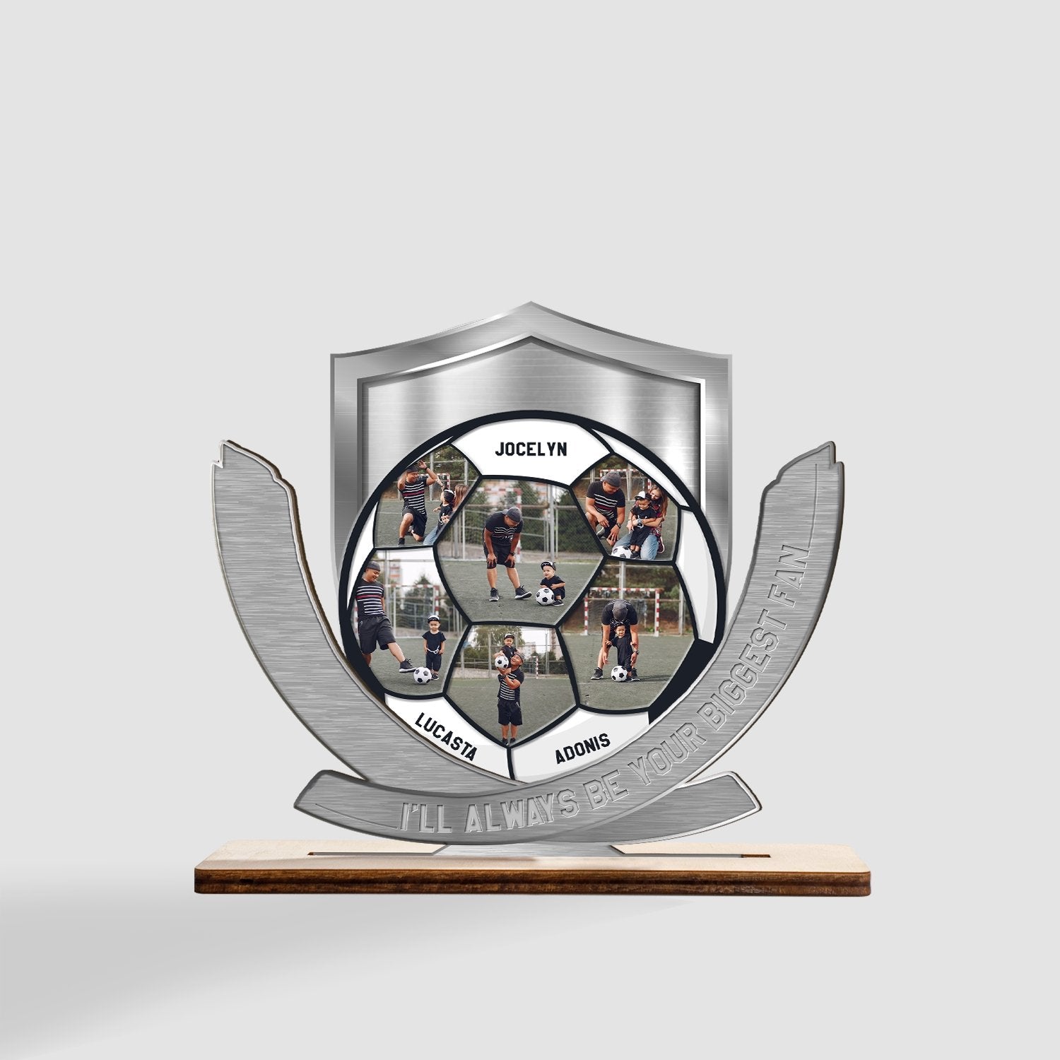 I'll Always Be Your Biggest Fan, Personalized Name, Wooden Plaque 3 Layers