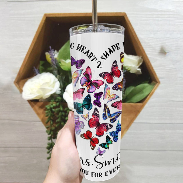 It Takes A Big Heart 2 Shape Little Minds, Custom Teacher Tumbler