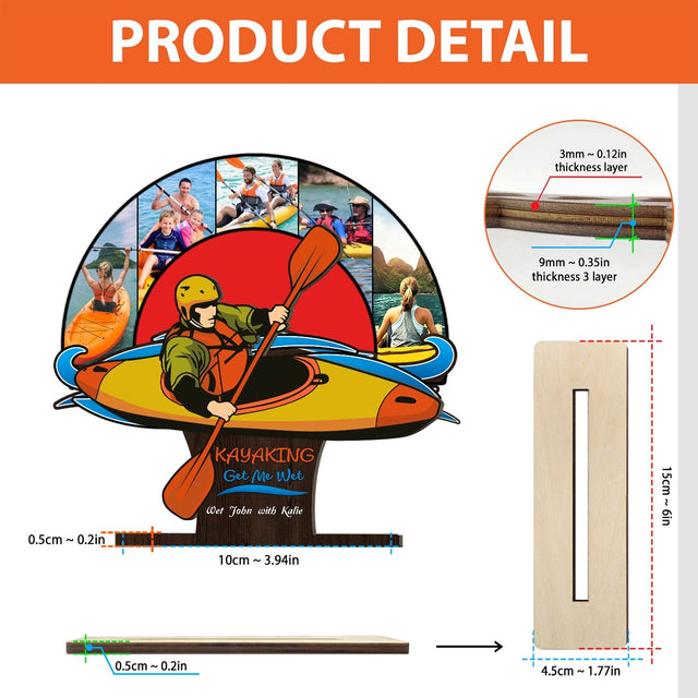 Kayak, Custom Photo, Wooden Plaque 3 Layers