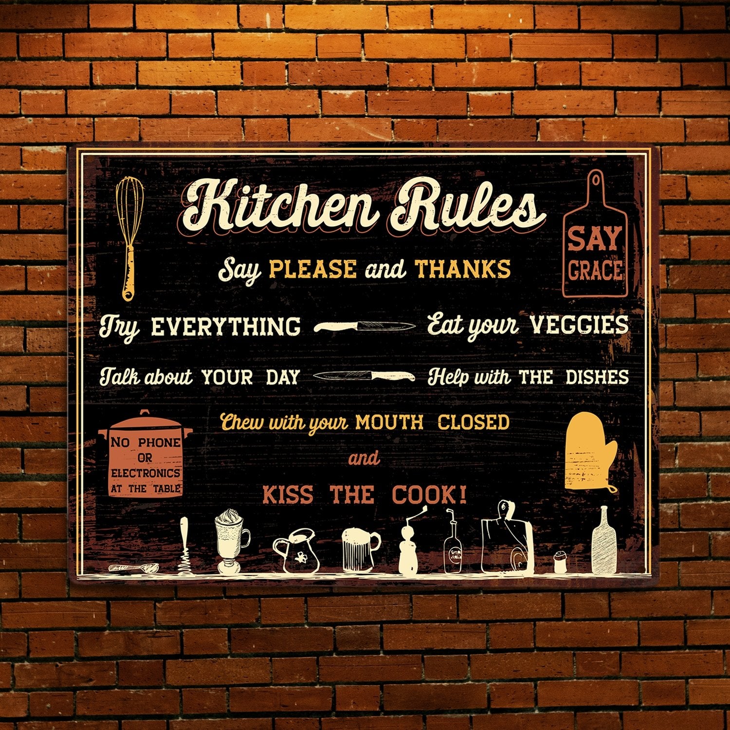 Kitchen Rules, Metal Signs