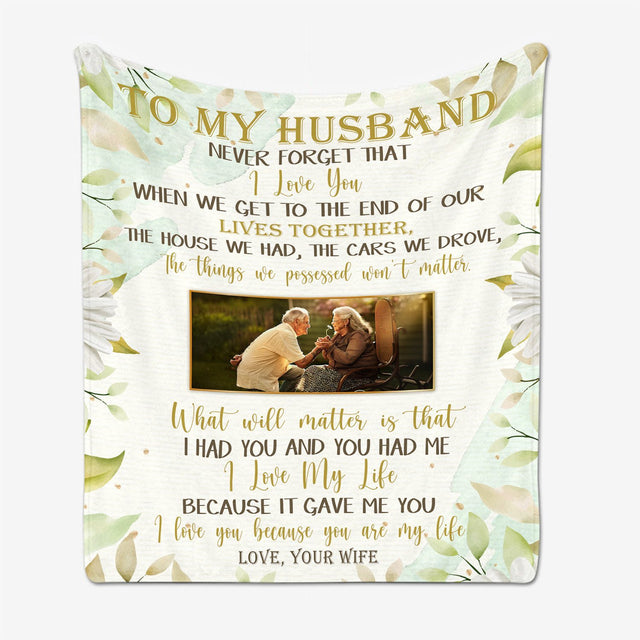 Letter Blanket, Custom Photo, Gift For Husband
