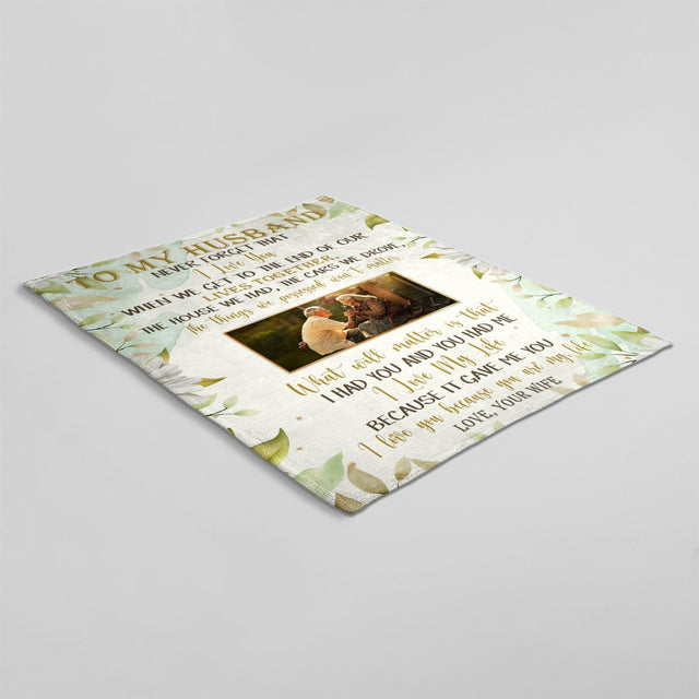 Letter Blanket, Custom Photo, Gift For Husband