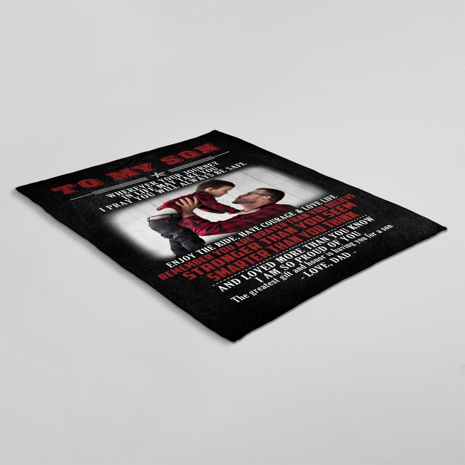 Letter Blanket, Custom Photo, Gift For Son