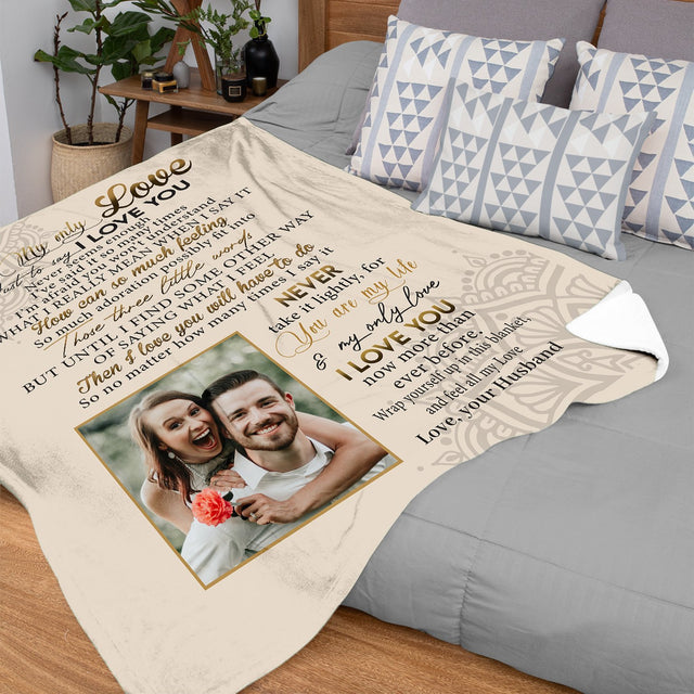 Letter Blanket, Custom Photo, Gift For Your Love