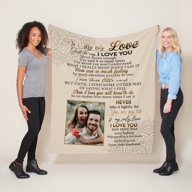 Letter Blanket, Custom Photo, Gift For Your Love