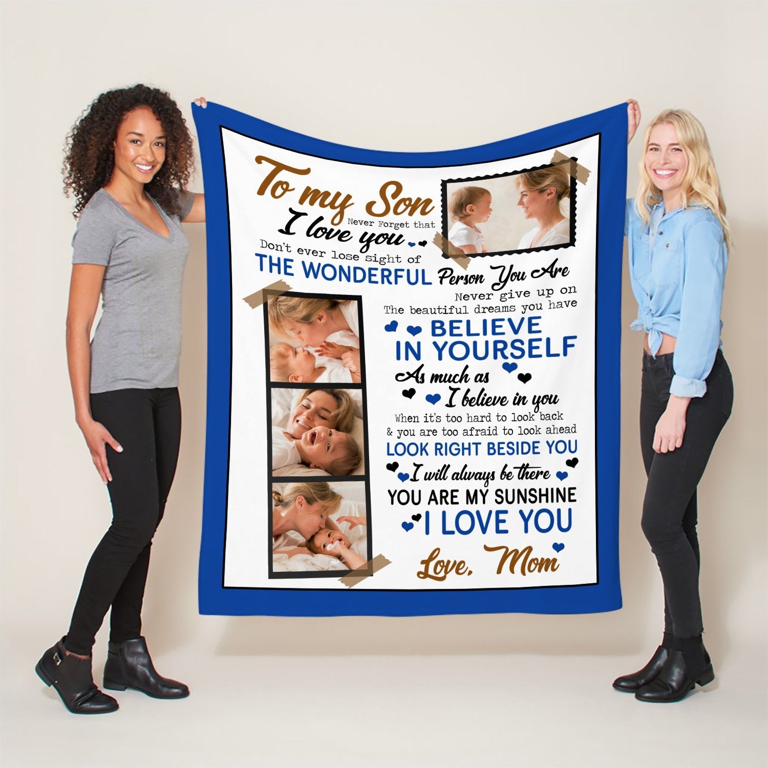Gifts for Mom, Personalized Mom Blanket, Letter to Mom with Your Own  Finish, Gifts from Daughter Son - Stunning Gift Store