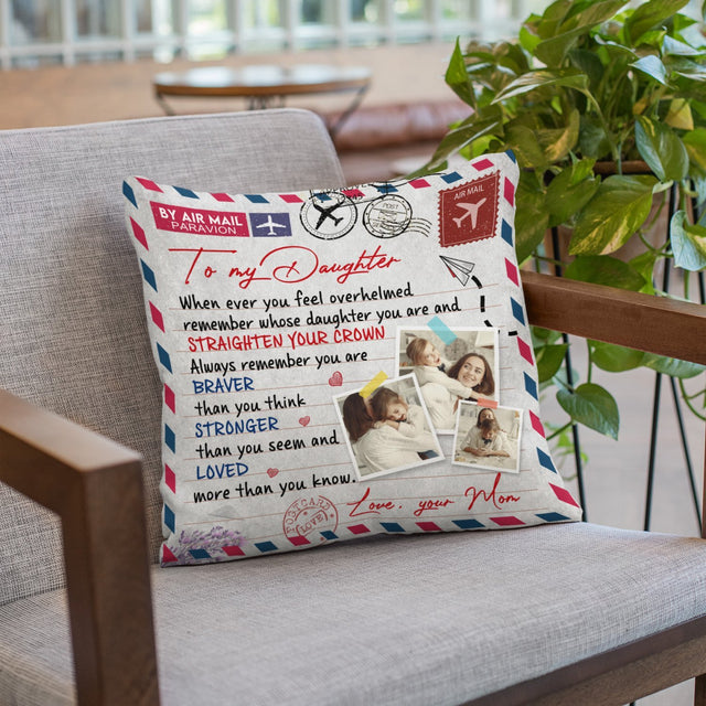 Letter Pillow, Custom Photo, Gift For Daughter