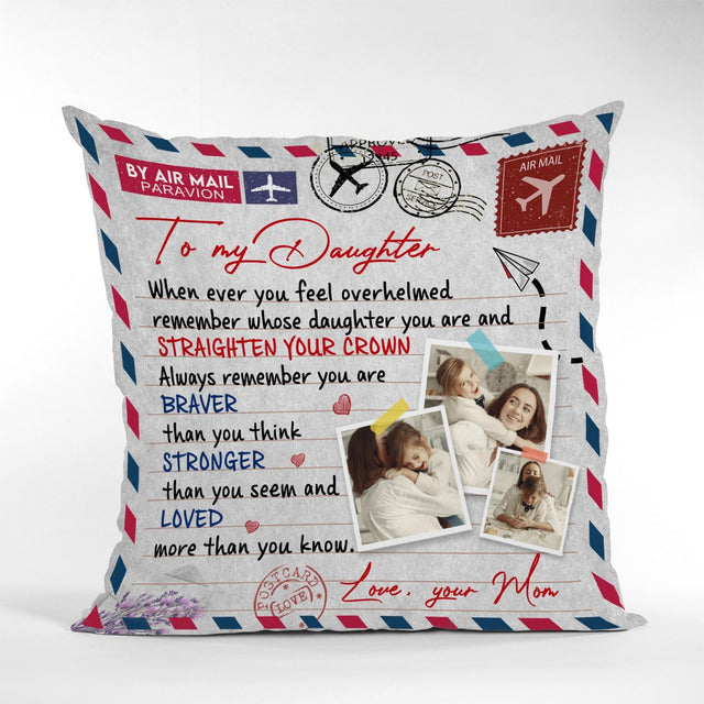 Letter Pillow, Custom Photo, Gift For Daughter