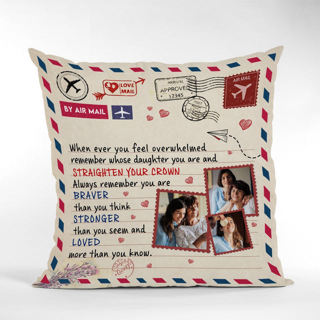 Letter Pillow, Custom Photo, Gift For Daughter