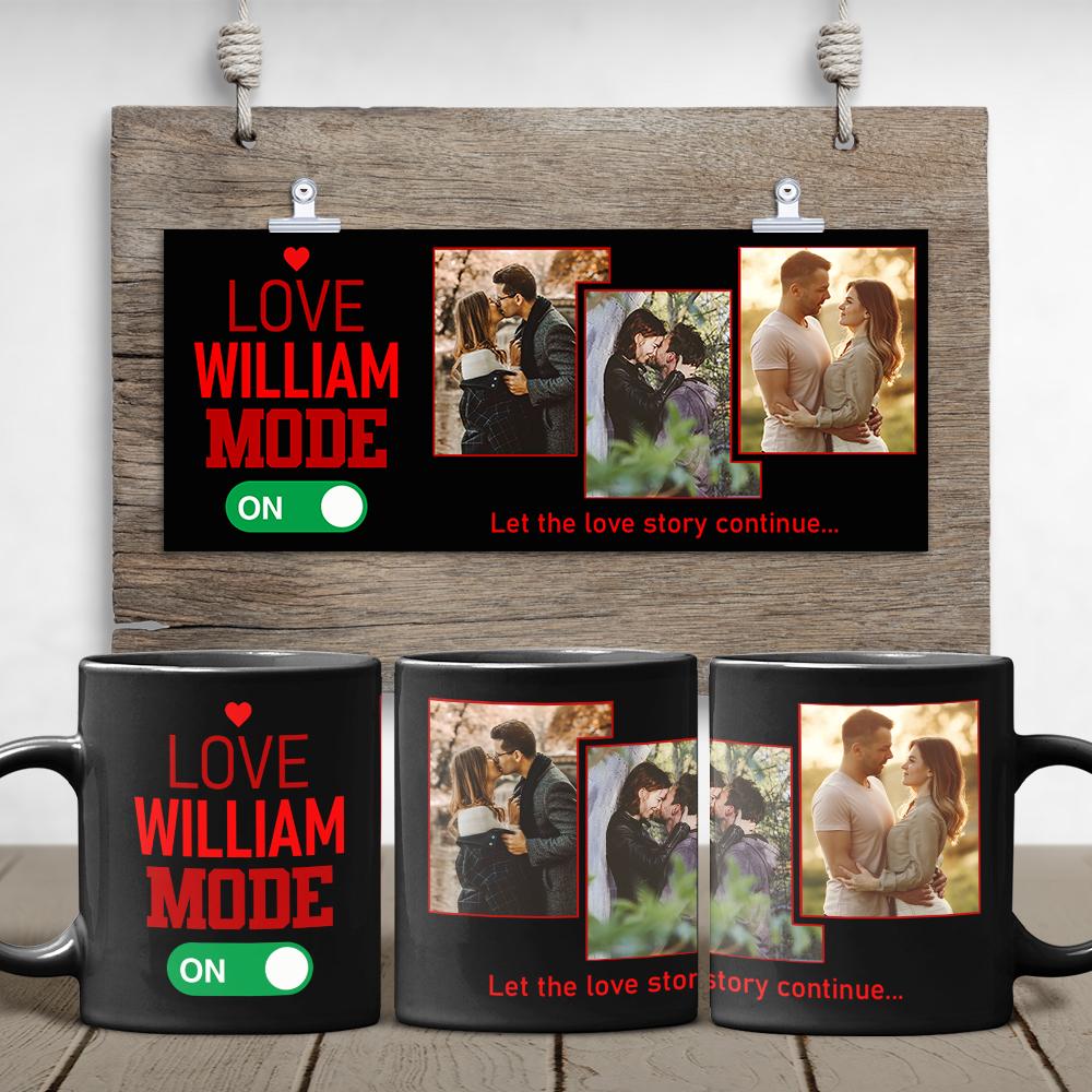 Love Mode, Custom Photo Collage Mug