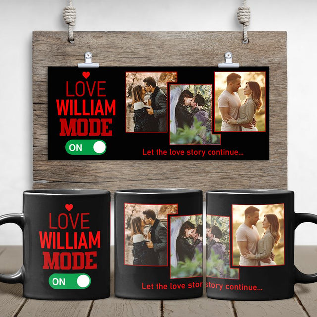 Love Mode, Custom Photo Collage Mug
