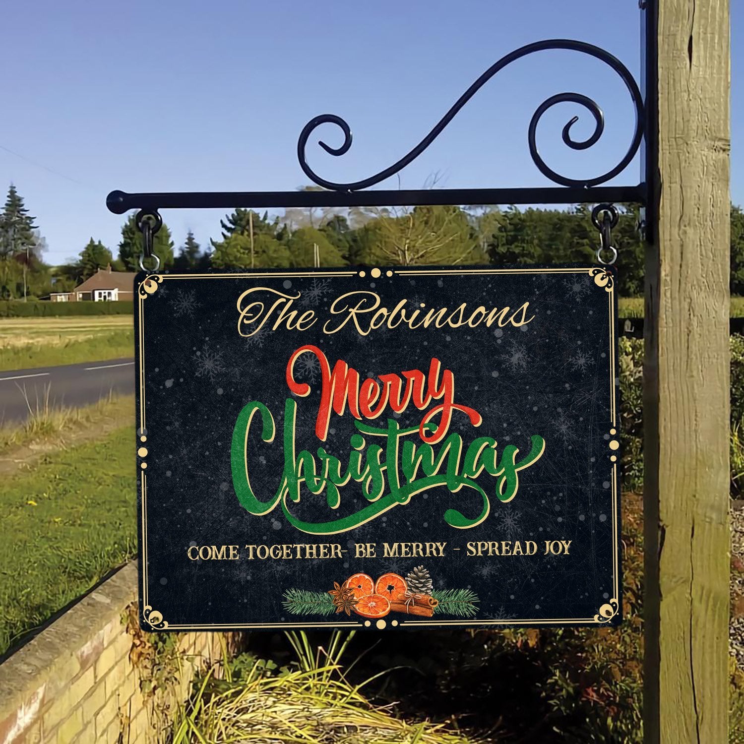 Merry Christmas, Come Together, Be Merry, Spread Joy, Custom Metal Sign